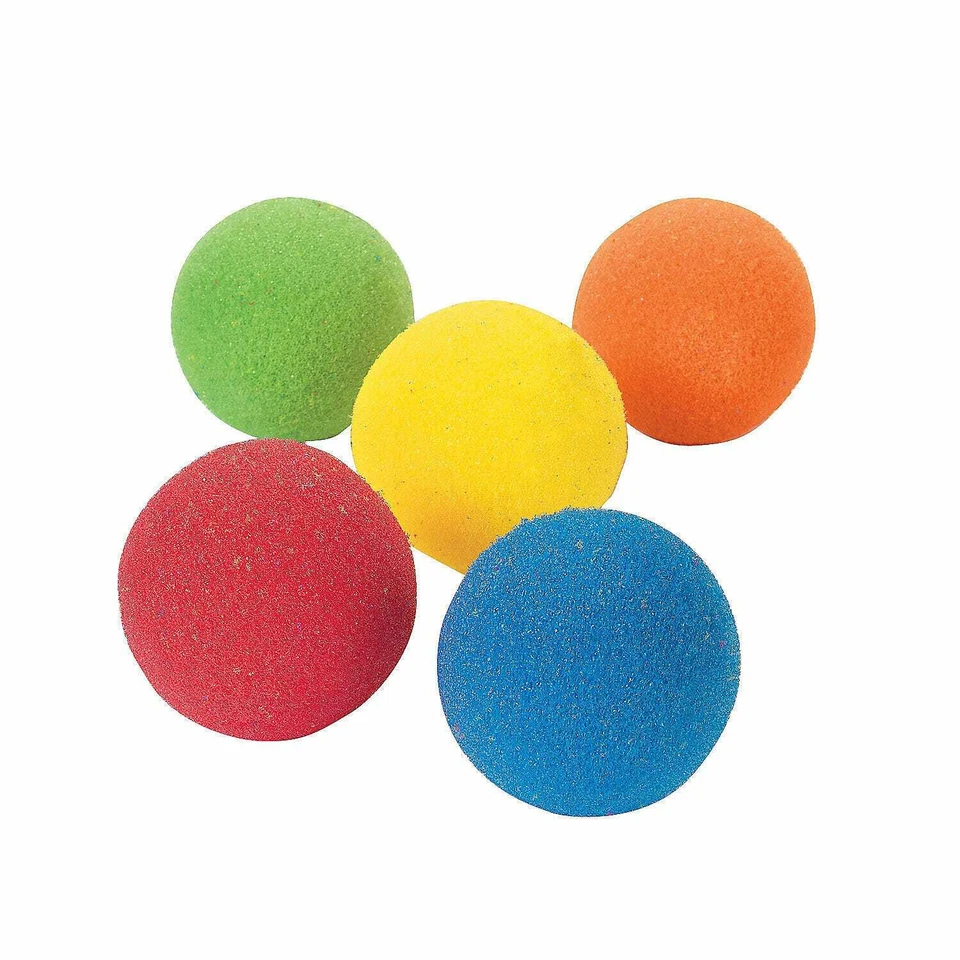12 Coloured Juggling Balls Soft Sponge Ball Circus Clown Party Water Pool Play - image 1 of 1