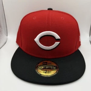 New Era 59Fifty Cincinnati Reds Classic MLB Red/Black Fitted Hat Size 7 1/2 - Picture 1 of 5