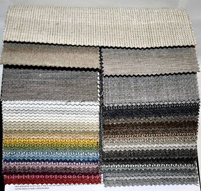 Big FABRIC SAMPLE BOOK Drapery DIM-OUT LIBRARY Backing 64pcs LOT Texture Variety - Image 1 of 4