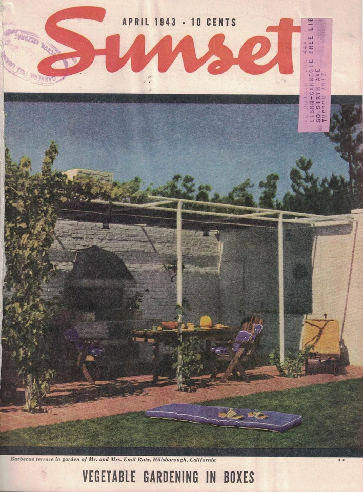 1943 Sunset April - Blueprints of tomorrow; Houses in Seattle and Montecito; - Image 1 of 1