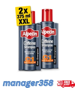 Koffein Shampoo C1 2x 375ml natürliches stärkeres & dickeres Haarwachstum Shampoo - Männer - Bild 1 von 8