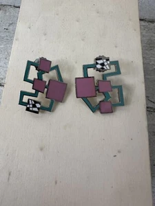 Vintage ACME Memphis Modern Designer Caturegli Ohrringe - Bild 1 von 7
