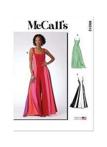 McCall's SEWING PATTERN M8512 Misses' Knit Jumpsuits & Dress Sizes 4-12 Or 12-20 - Picture 1 of 7