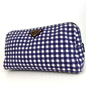 prada gingham makeup bag