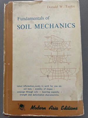 Fundamentals of Soil Mechanics by Donald W. Taylor Rare Asia 1st Edition 1948 - Image 1 of 4