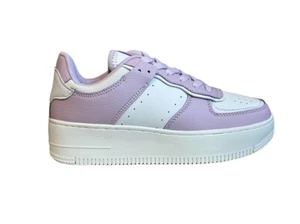NIB BERNESS Eden 02 White Purple Platform Sneaker Shoe Chunky Color Block Size 6 - Picture 1 of 10