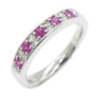 JEWELRY diamond ring #6 US size K18 White Gold ruby  Used