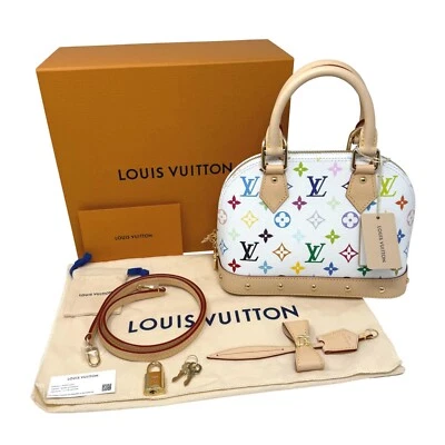 LOUIS VUITTON x Takashi Murakami 2025 White Multicolor Canvas Alma BB Bag - BNIB - Image 1 of 4
