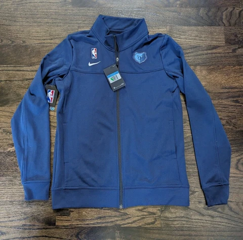 Womens Nike Memphis Grizzlies Jacket Full Zip Long Sleeve  Navy Sz Medium Tall Cover
