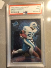 1999 finest team blue Barry Sanders psa 9 