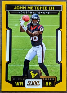 2023 Panini Score Football John Metchie III Yellow Parallel | Houston Texans