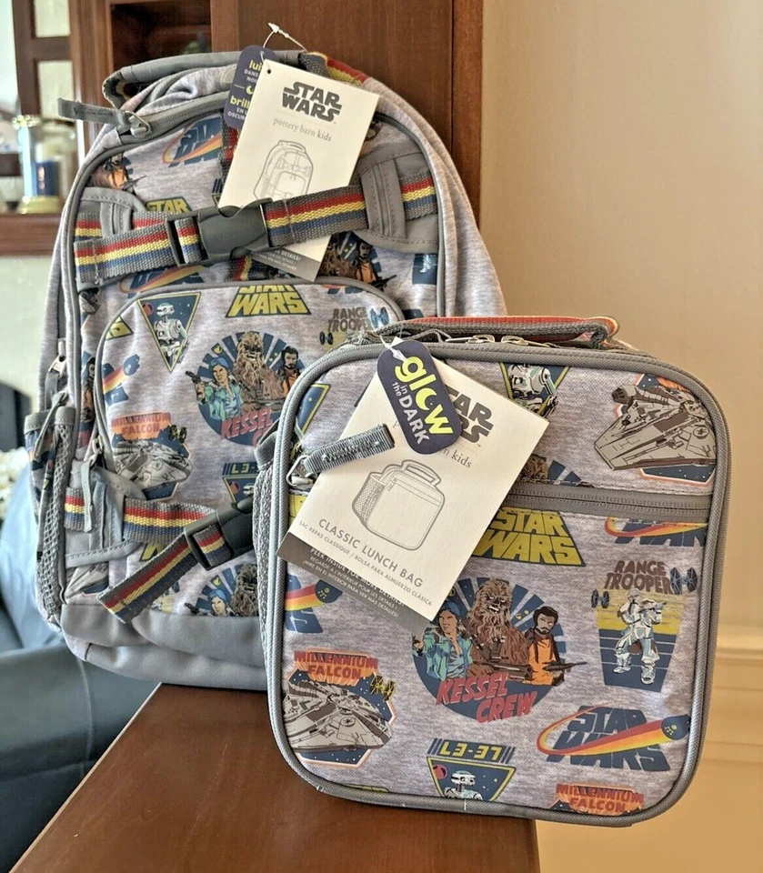 Mochila de viaje Pottery Barn School STAR WARS bolsa de almuerzo de superhéroes Disney🚀 . Foto 1 de 4