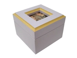 (33897) Box Plaque Remembrance Grave Wood Mini Violet - Picture 1 of 1