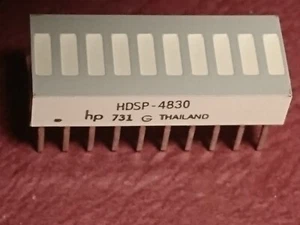 2 x HDSP-4830 Bar Graph Array, Red 30mA 3.5mcd 626nm, Hewlett Packard - Bild 1 von 2