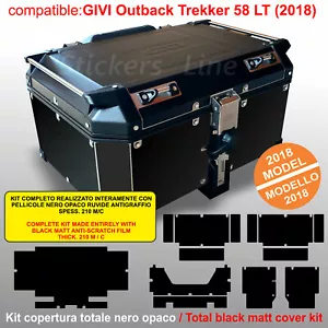 Kit adesivi bauletto top case GIVI 58 LT NERO ANTIGRAFFIO total black 2018 - Foto 1 di 1