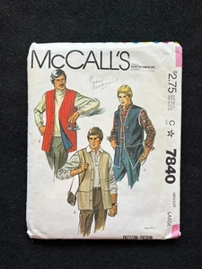 Chaleco para hombre McCall's patrón de costura 7840 talla grande (42-44) corte completo - Imagen 1 de 3