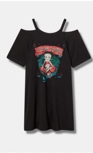 Betty Boop Torrid Classic Fit Cotton Cold Shoulder Graphic  Tee Size 3 - Picture 1 of 6