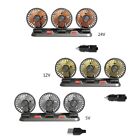 360 Degree Rotatable 3 Fan Car Cooling Fans for Car Home Portable Fan Low Noise