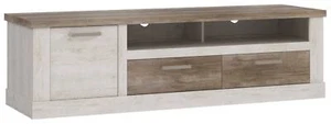Lowboard DURO TV-Board 2 Schubladen und Gerätefach, Pinie weiß antik - Bild 1 von 9