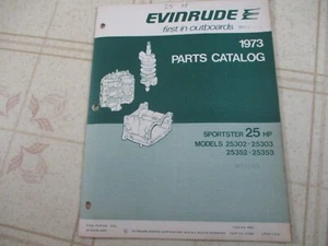 Evinrude Sportster 1973 25 hp 25302 25303 25352 fueraborda catálogo de piezas manual - Imagen 1 de 1