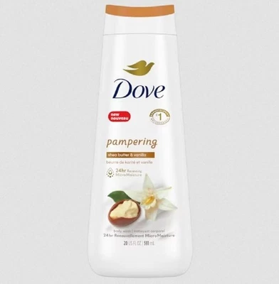 Dove Pampering Body Wash With Shea Butter And Vanilla 22 Fl Oz Moisturizing C... - Image 1 of 2