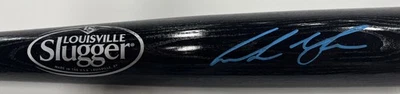 Brewers Infielder ANDREW VAUGHN Signed Louisville Slugger Black Bat AUTO - JSA - Image 1 of 2