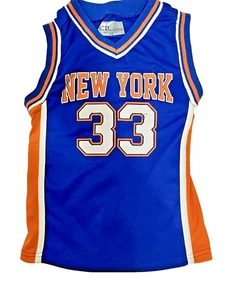 Youth Mitchell & Ness Patrick Ewing Blue NY Knicks Hardwood Classics Youth 5/6 - Picture 1 of 5