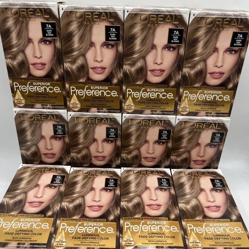 L'oreal Paris Superior Preference Hair Color Dark Ash Blonde 7a 1 Kit