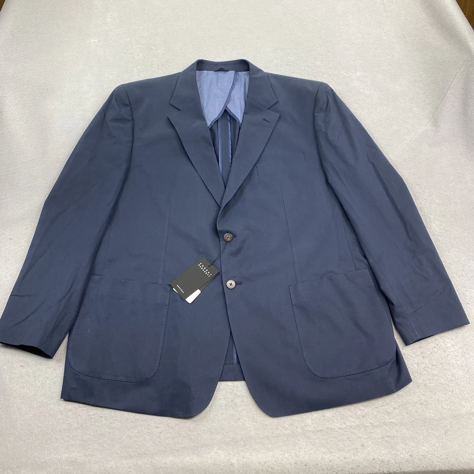 Robert Barakett Jacket Mens 50R Navy Blue Unstructured Blazer Sport Coat - Image 1 of 4