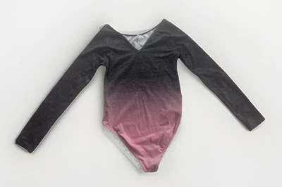 Mädchen, Ballett  Gymnastik Trikot Langarm 146/152 rosa grau - Bild 1 von 4