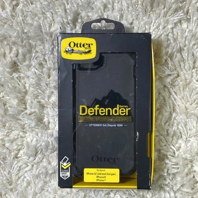 OtterBox Apple iPhone SE 2nd and 3rd Generation iPhone 8/7 Defender Case Black - Image 1 of 3