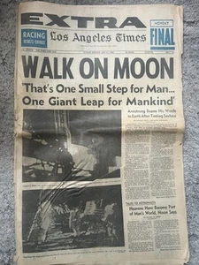 Extra Los Angeles Times Zeitung Walk on Moon 21. Juli 1969 - Bild 1 von 5
