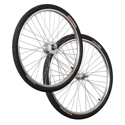 Laufrad 26 Zoll Satz Set Hohlkammer Shimano Dynamo DH-C3000 + Fahrrad Reifen - Bild 1 von 4