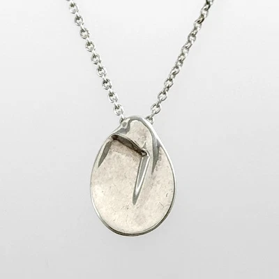 Collar Colgante Virgen Tiffany & Co Elsa Peretti, Plata de Ley 925, 16 Pulgadas Foto 1 de 4