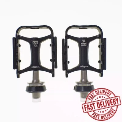 Wellgo QRD-III M111 Pedal de bicicleta de liberación rápida 9/16" bicicleta de carretera de ciudad - negra Foto 1 de 4
