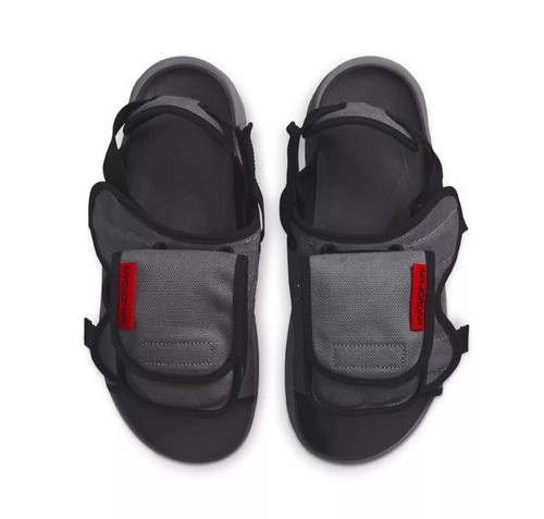 NIKE Jordan LS Slide CZ0791 001 grigio fumo rosso universitario nero NUOVISSIMO uomo taglia 8