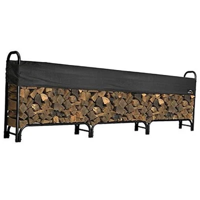  Estante de leña ajustable de alta resistencia para exteriores de 12' con marco de acero de 12 pies Foto 1 de 3