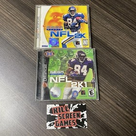 NFL 2K + 2K1 Sega Dreamcast Football Game Bundle Lot