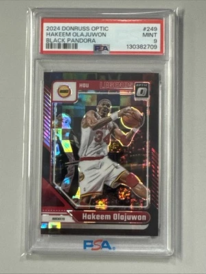 2024-25 Donruss Optic Hakeem Olajuwon Negro Pandora/15 PSA 9  Foto 1 de 2
