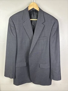 Ralph Lauren Sport Coat Mens 41R Gray Chambray 100% Lambswool 2 Button Jacket - Picture 1 of 13
