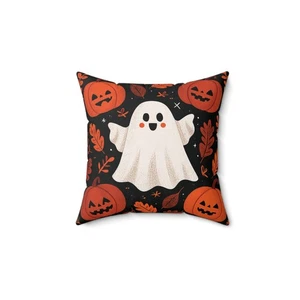 Halloween Ghost Throw Pillow and Cover Spooky Home Decor Accent Cushion - Imagen 1 de 13