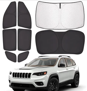 8pc. Car Window Shades for 2014-2023 Grand Cherokee (New) - Picture 1 of 8