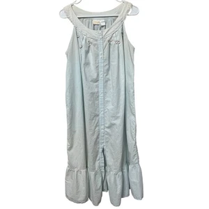 Intimate Moods Damen Vintage Nachthemd Gr. Large hellblau Cottagecore Baumwolle - Bild 1 von 7