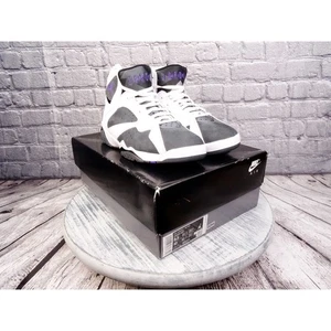 Nike Air Jordan 7 Retro "Flint" White/Varsity Purple Men 8.5 New In Box - Picture 1 of 11