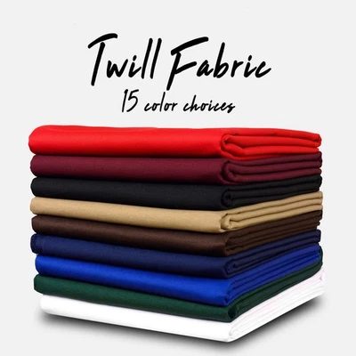 Poly Cotton Twill Fabric - 60" Wide - Sold by the Yard & Bolt - Free Shipping - Image 1 of 4