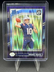 2024 Panini Donruss Optic - Rated Rookie Drake Maye #229 Purple Shock Prizm (RC) - Bild 1 von 2