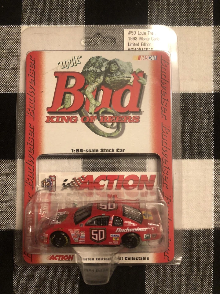 Action Racing Louie BUD King Of Beers #50 1998 Monte Carlo 1:64 Stock Car - Image 1 of 3