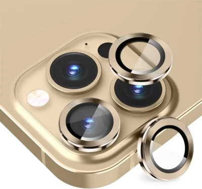 Protector de lente de cámara de vidrio templado anillo de metal para iPhone 14 Pro Max 14 Plus 14 Foto 1 de 4