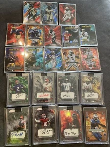 21 Low Numbered & Auto Cards - Haunted Hits/Wild Card/Metallix Football Card Lot - Bild 1 von 24