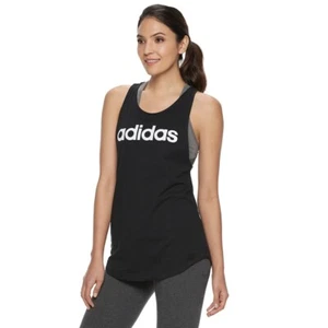 ADIDAS W LIN SOL Black Tank Women’s Size Large NWT - Picture 1 of 6